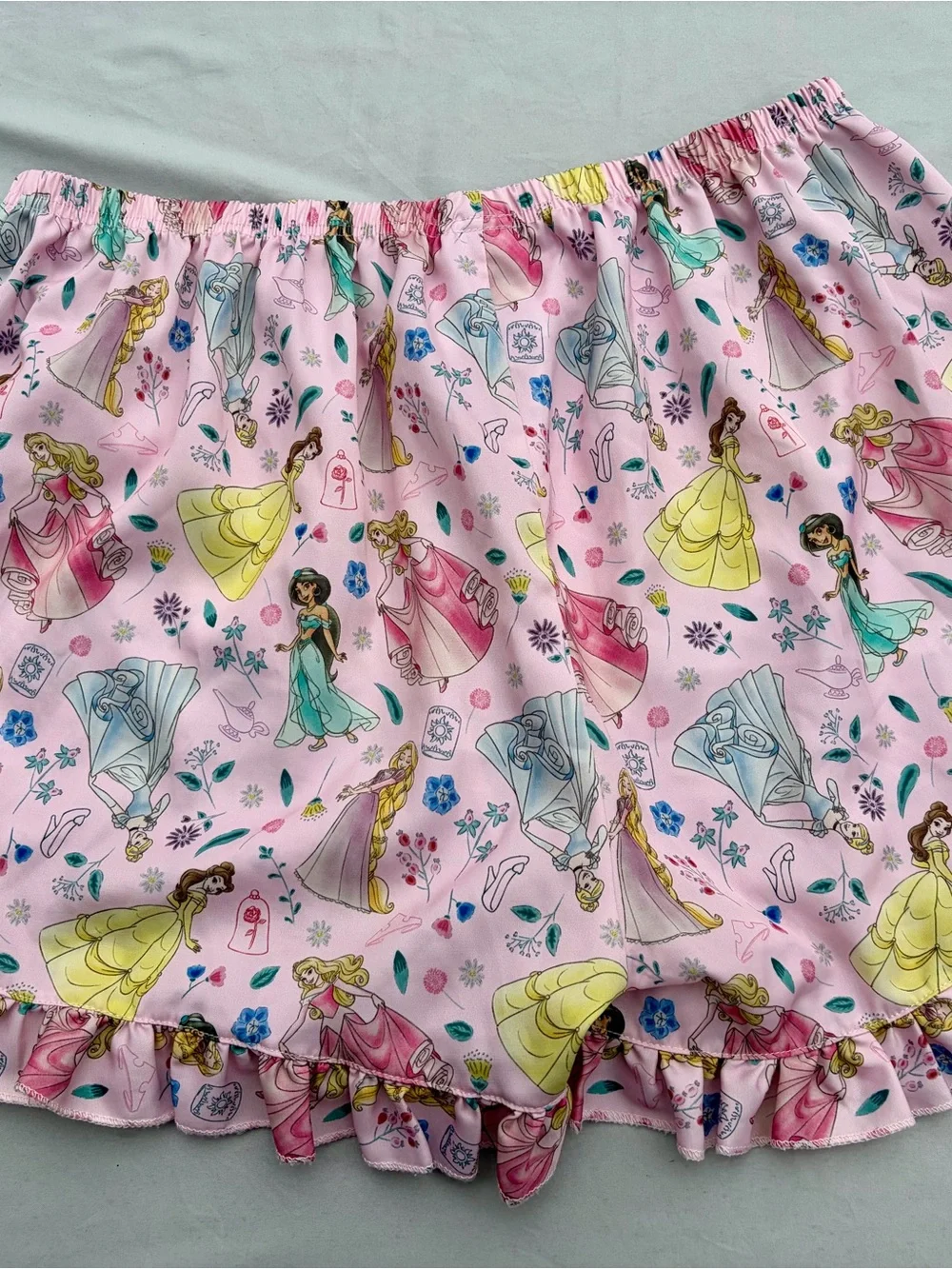 Disney Pink Princess Print Skirt with Ruffle Hem